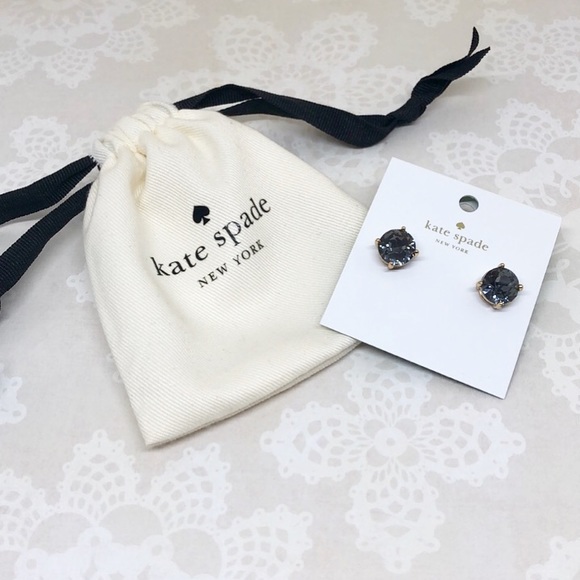 kate spade Jewelry - Kate Spade gray “diamond” earrings